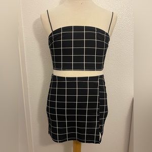 Plaid SHEIN skirt set